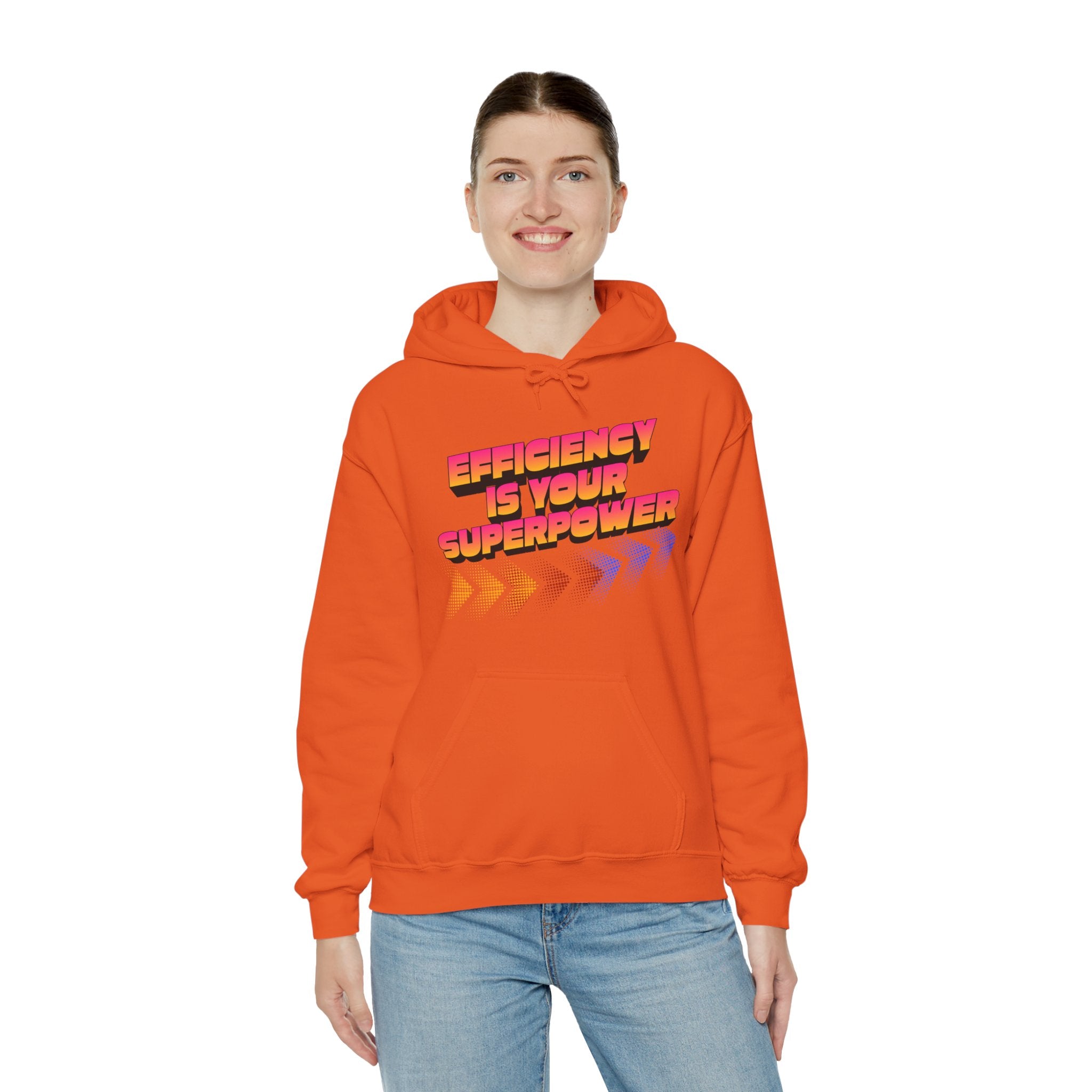 Efficiency Is Your Superpower Hoodie — Retro Motivational Sweatshirt for Busy Mums & Productivity Lovers