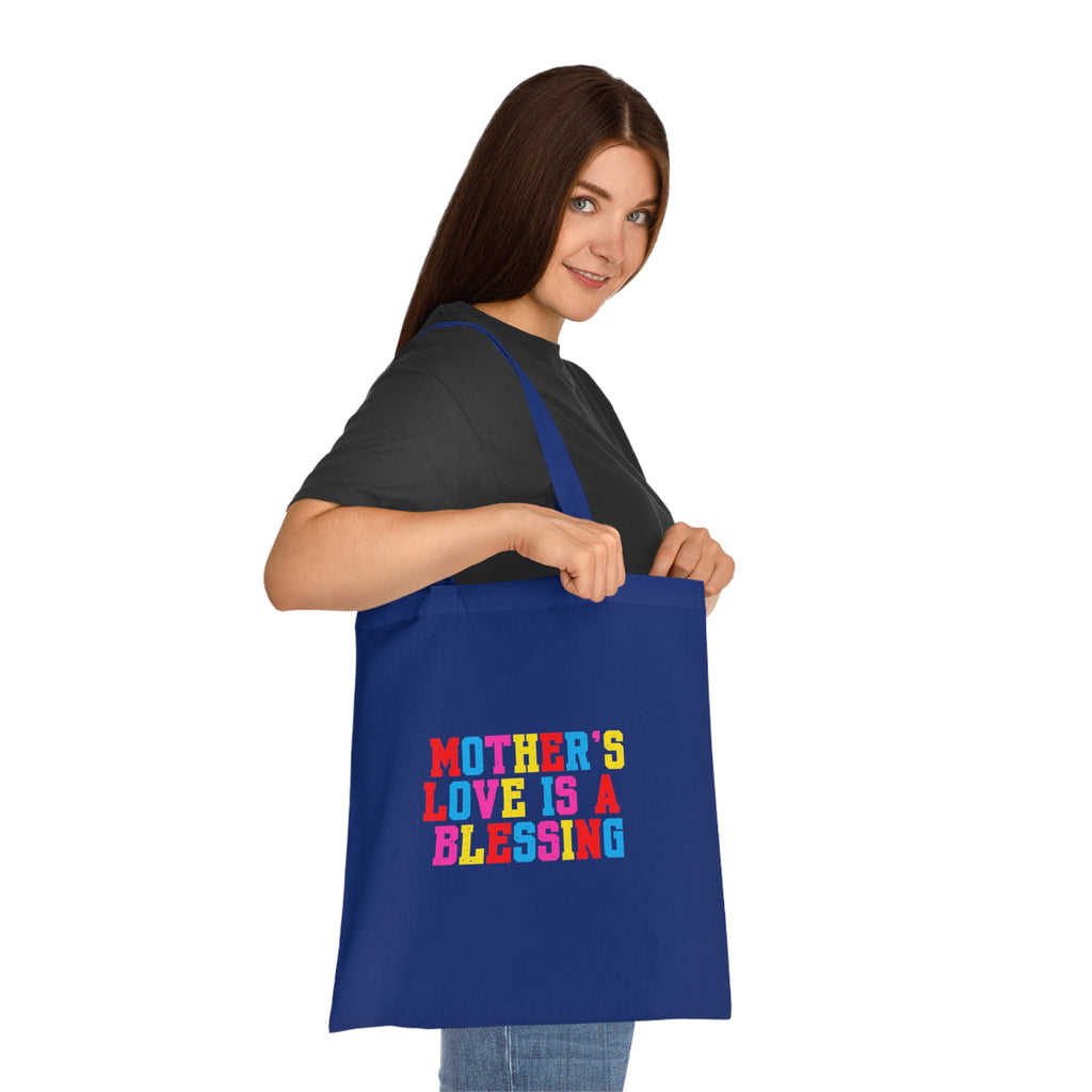 Mother's Love Is A Blessing Cotton Tote — Colourful Mother's Day Gift Bag