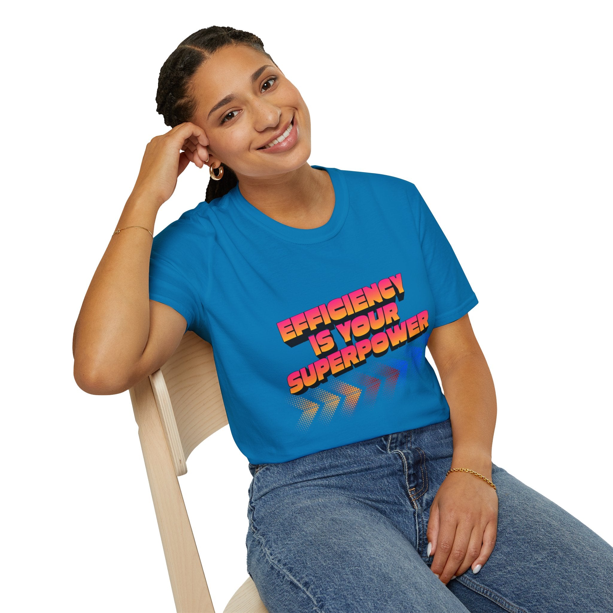 Efficiency Is Your Superpower Retro Motivational Appreciation Gift T-Shirt