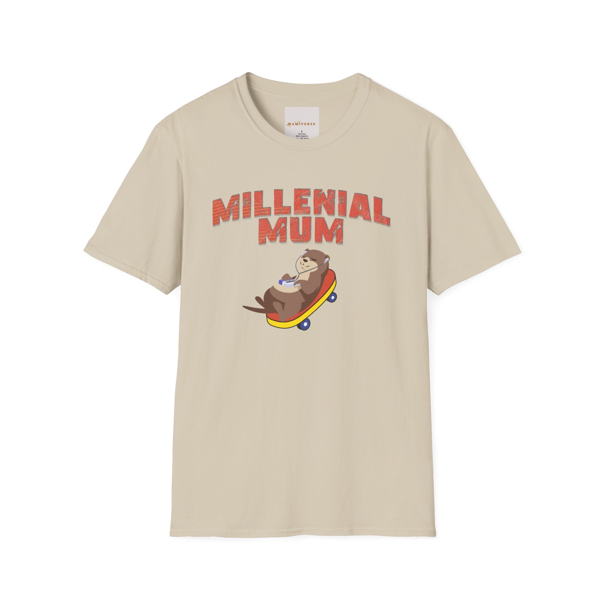 Millennial Mum 90s Music & Skateboard Animal Print T-Shirt — Nostalgic Mum Tee