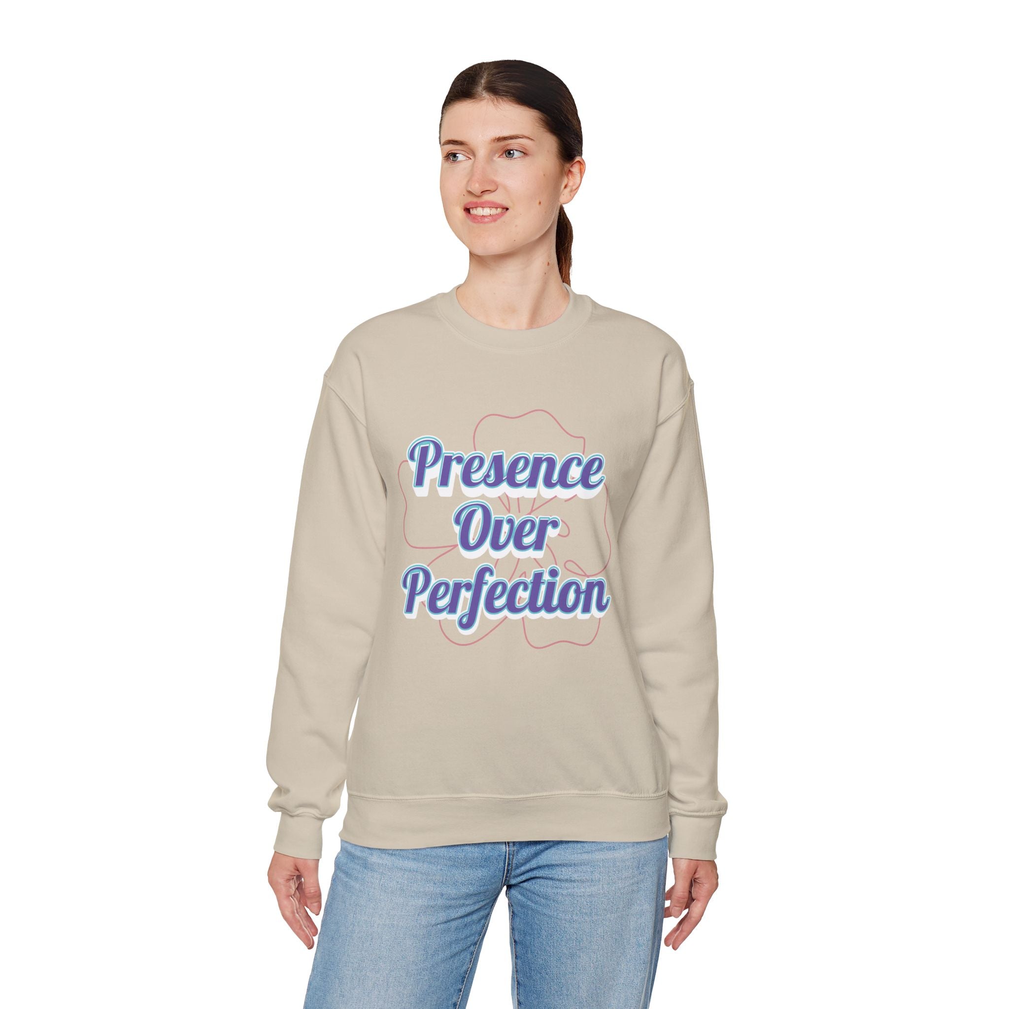 Presence Over Perfection Mother's Day Sweatshirt — Colourful Crewneck