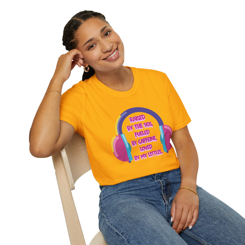 Raised By The 90s, Fueled By Caffeine, Loved By My Littles — Mother's Day T-Shirt