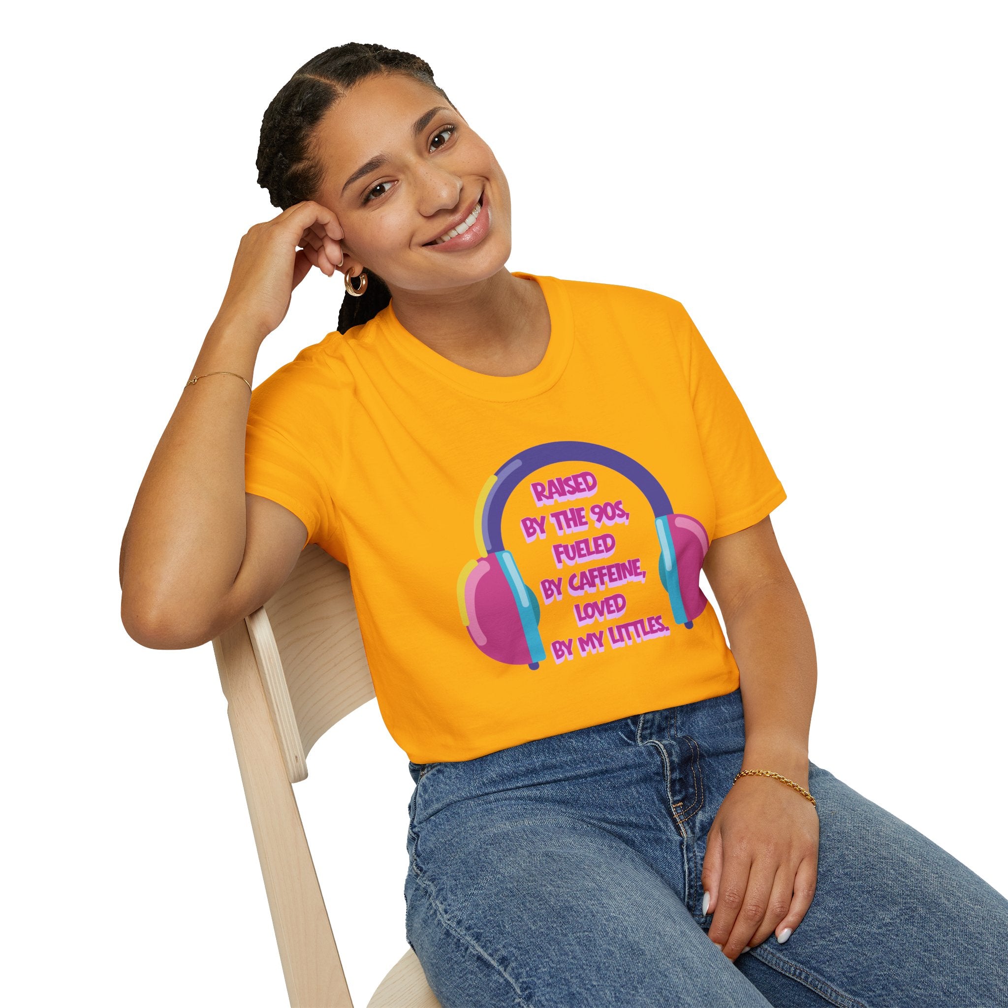 Raised By The 90s, Fueled By Caffeine, Loved By My Littles — Mother's Day T-Shirt