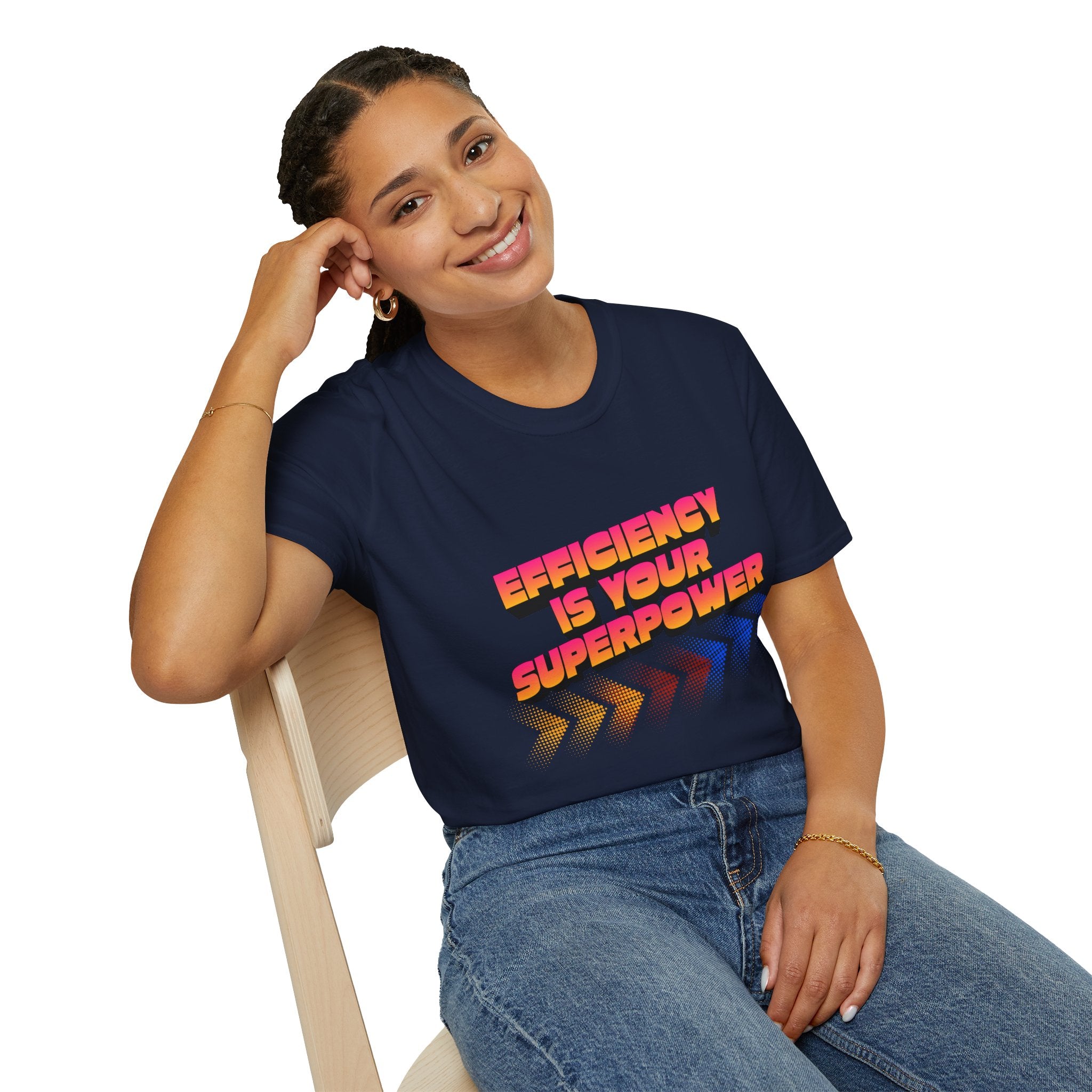 Efficiency Is Your Superpower Retro Motivational Appreciation Gift T-Shirt