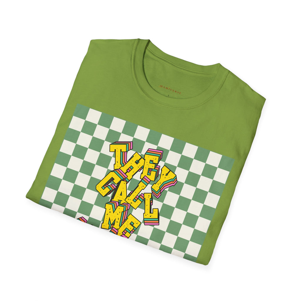 They Call Me Mummy 90s Checkered Mother's Day T-Shirt