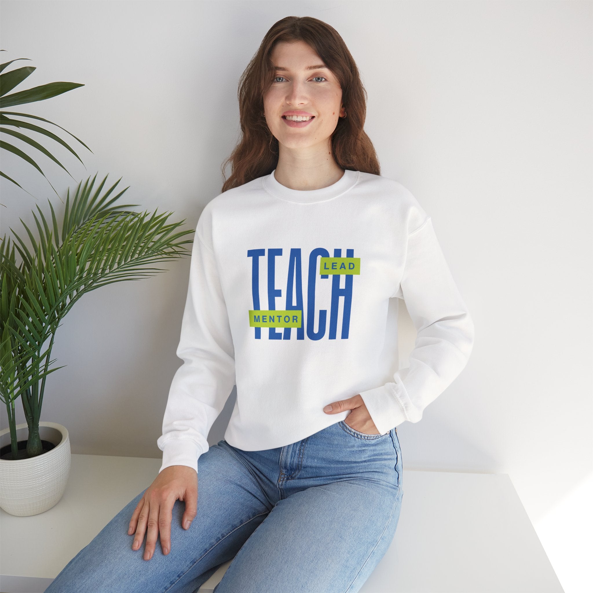 Teacher "Teach • Lead • Mentor" Crewneck Sweatshirt — Teacher Appreciation Gift