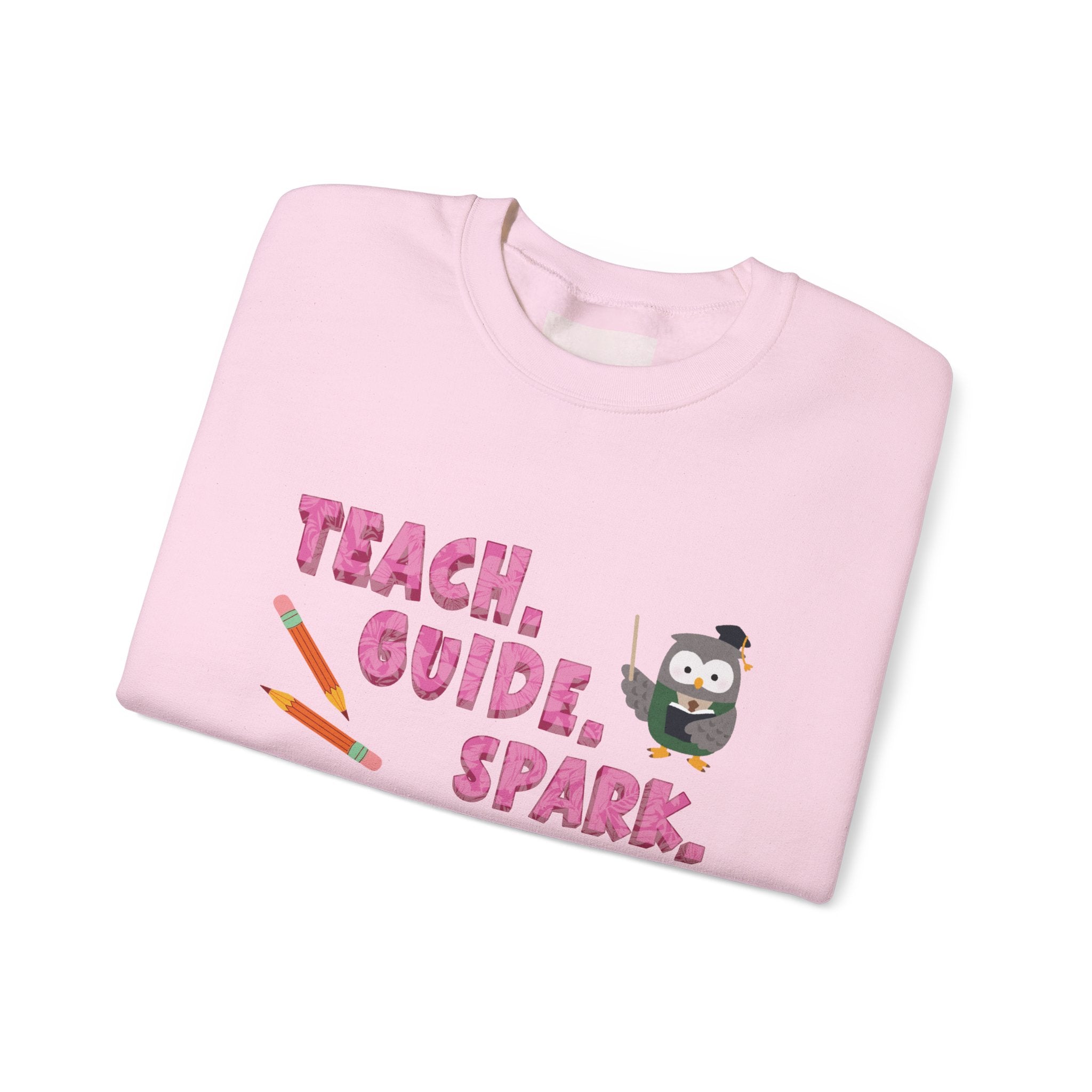 Teacher "Teach • Guide • Spark" Crewneck Sweatshirt — Teacher Appreciation Gift