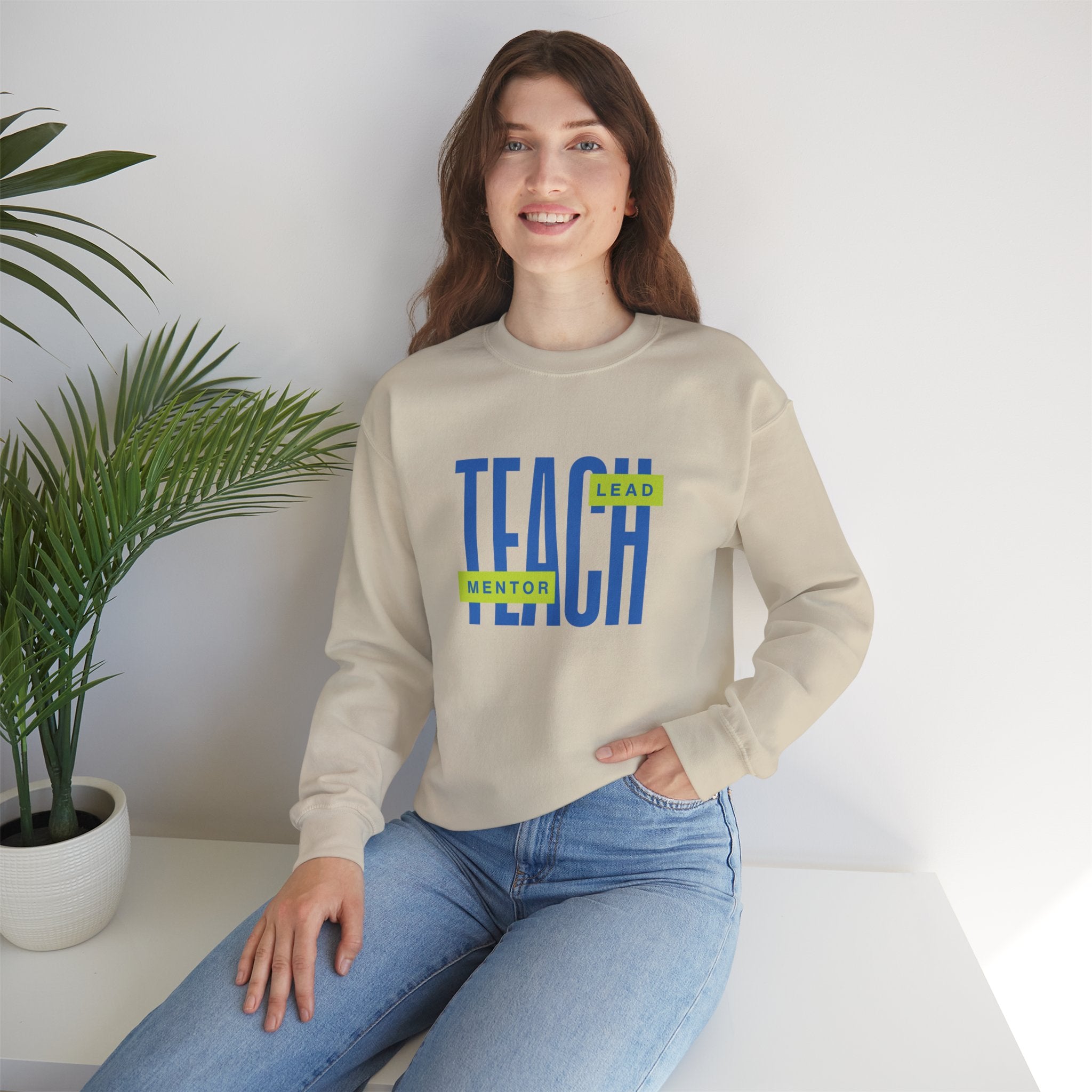 Teacher "Teach • Lead • Mentor" Crewneck Sweatshirt — Teacher Appreciation Gift