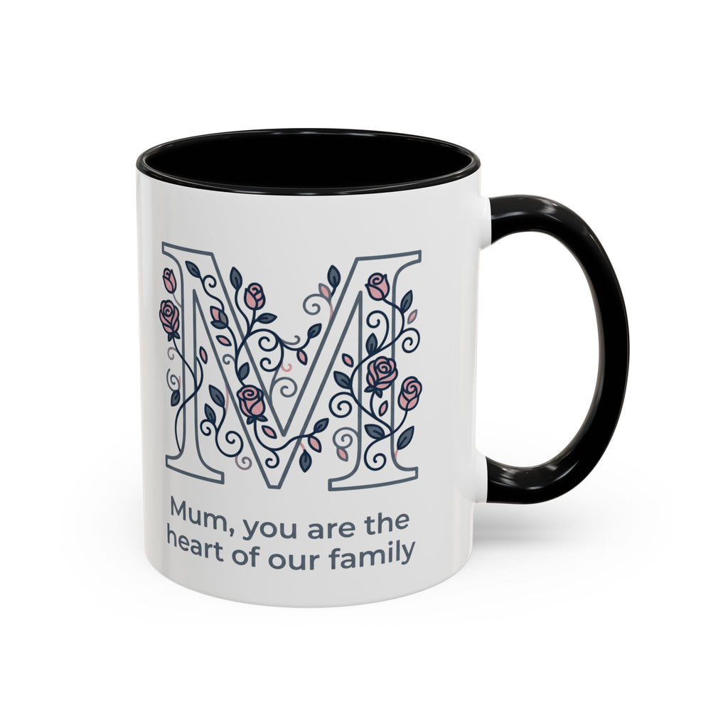 Mum You Are The Heart Of Our Family Accent Coffee Mug