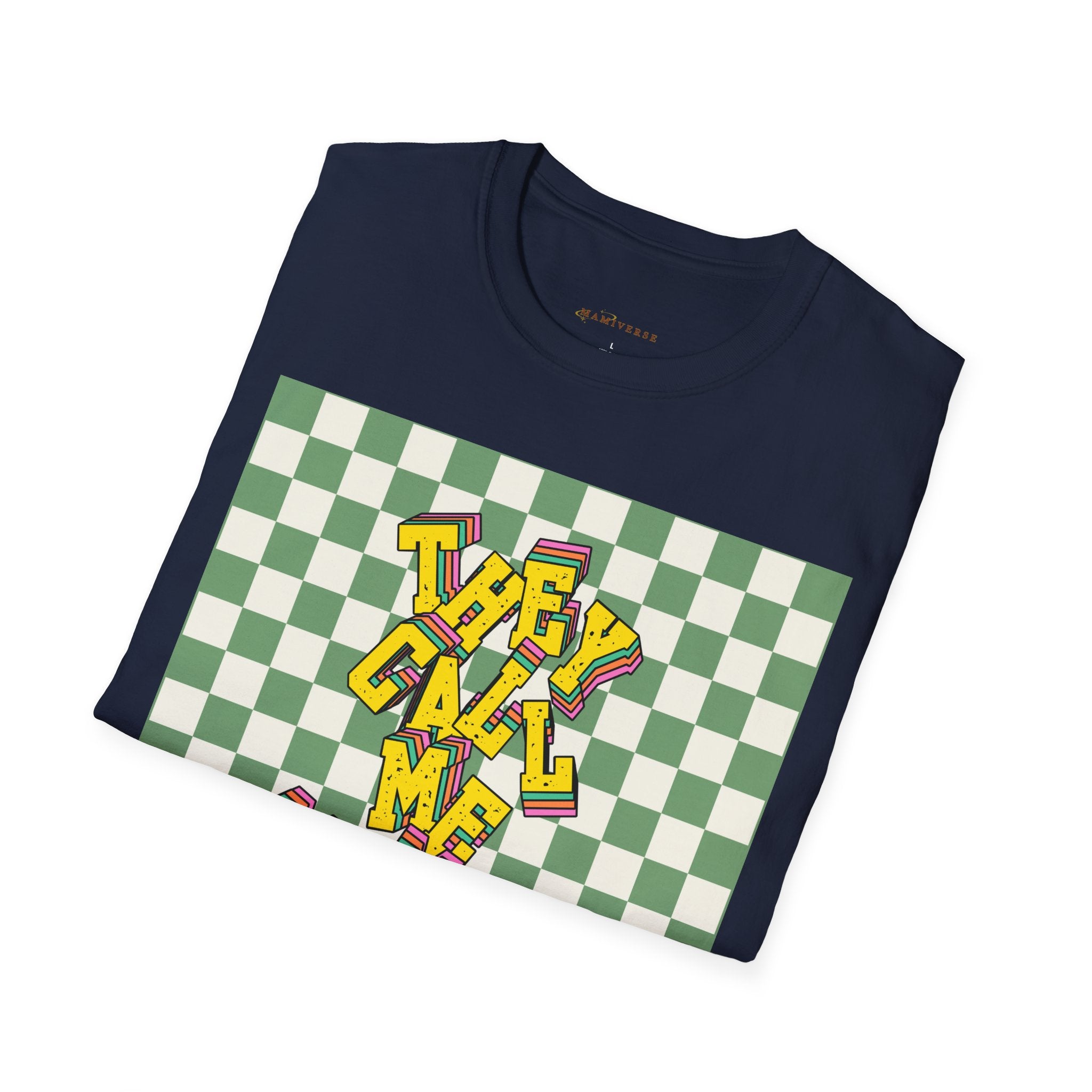 They Call Me Mummy 90s Checkered Mother's Day T-Shirt