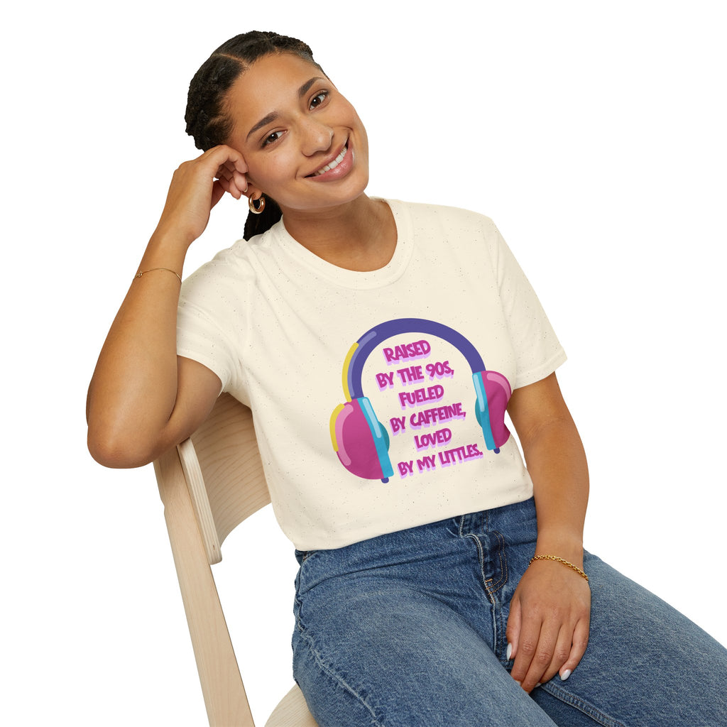 Raised By The 90s, Fueled By Caffeine, Loved By My Littles — Mother's Day T-Shirt