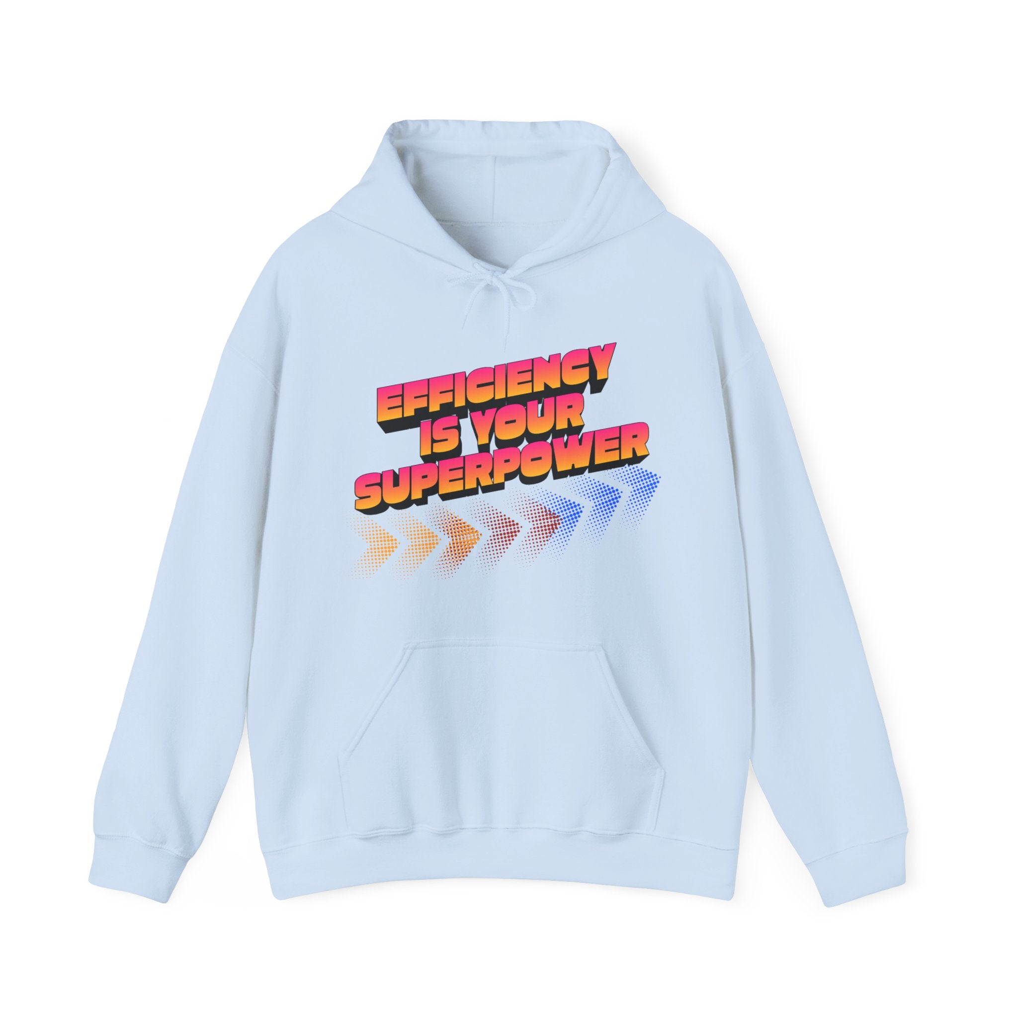 Efficiency Is Your Superpower Hoodie — Retro Motivational Sweatshirt for Busy Mums & Productivity Lovers