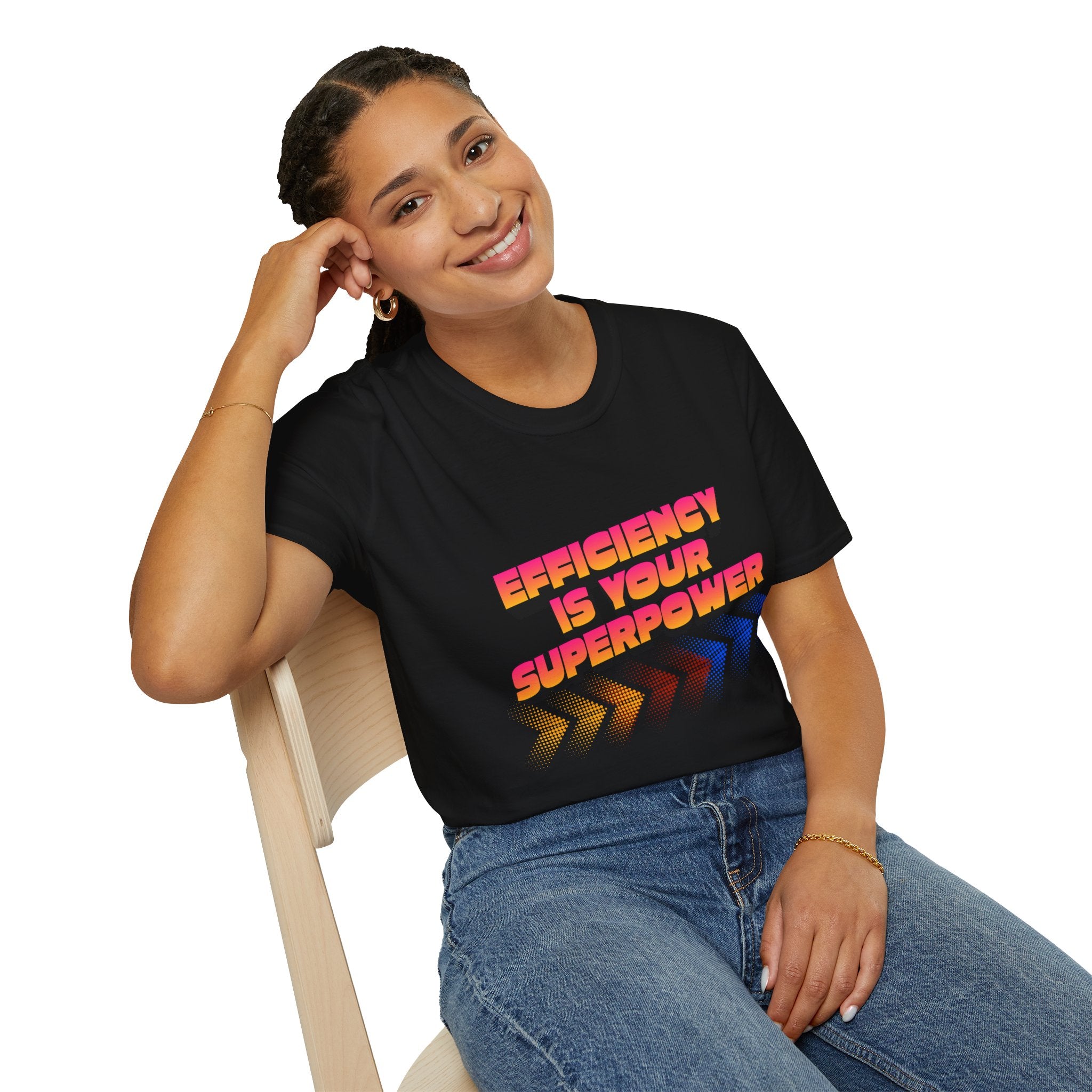 Efficiency Is Your Superpower Retro Motivational Appreciation Gift T-Shirt