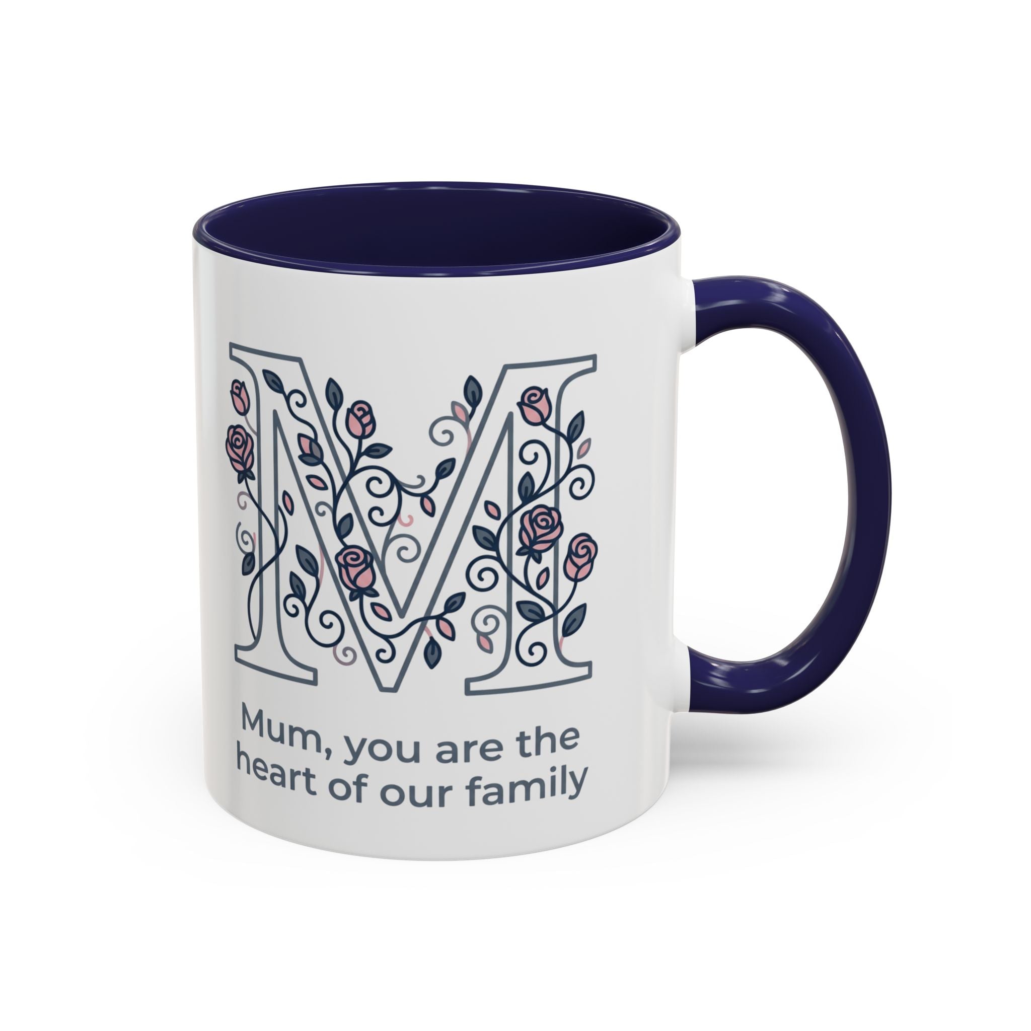 Mum You Are The Heart Of Our Family Accent Coffee Mug
