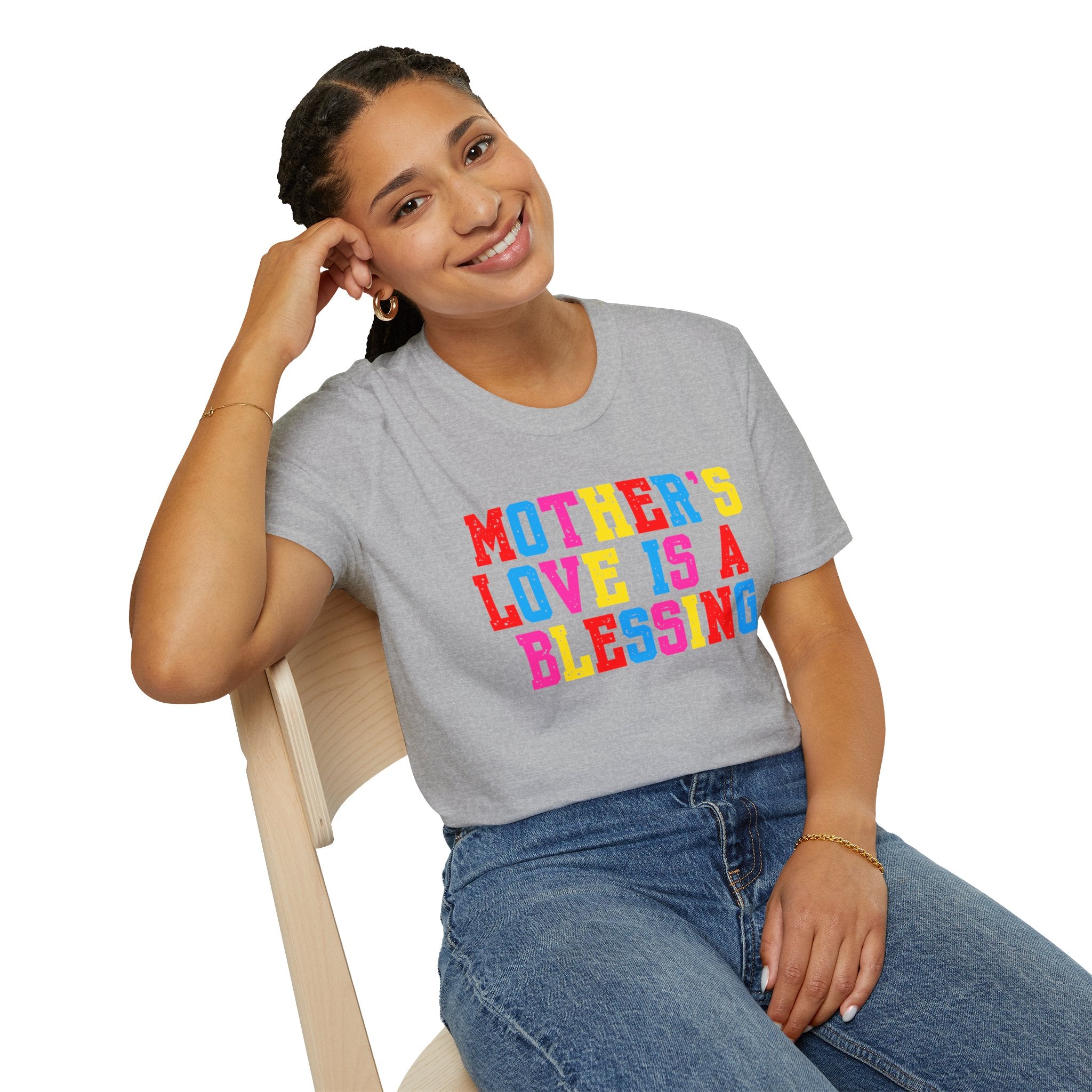 Mother's Love Is A Blessing Retro Motivational Appreciation Gift T-Shirt