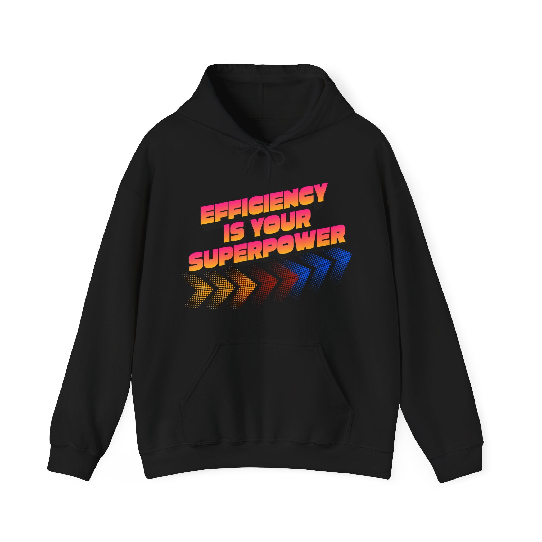 Efficiency Is Your Superpower Hoodie — Retro Motivational Sweatshirt for Busy Mums & Productivity Lovers