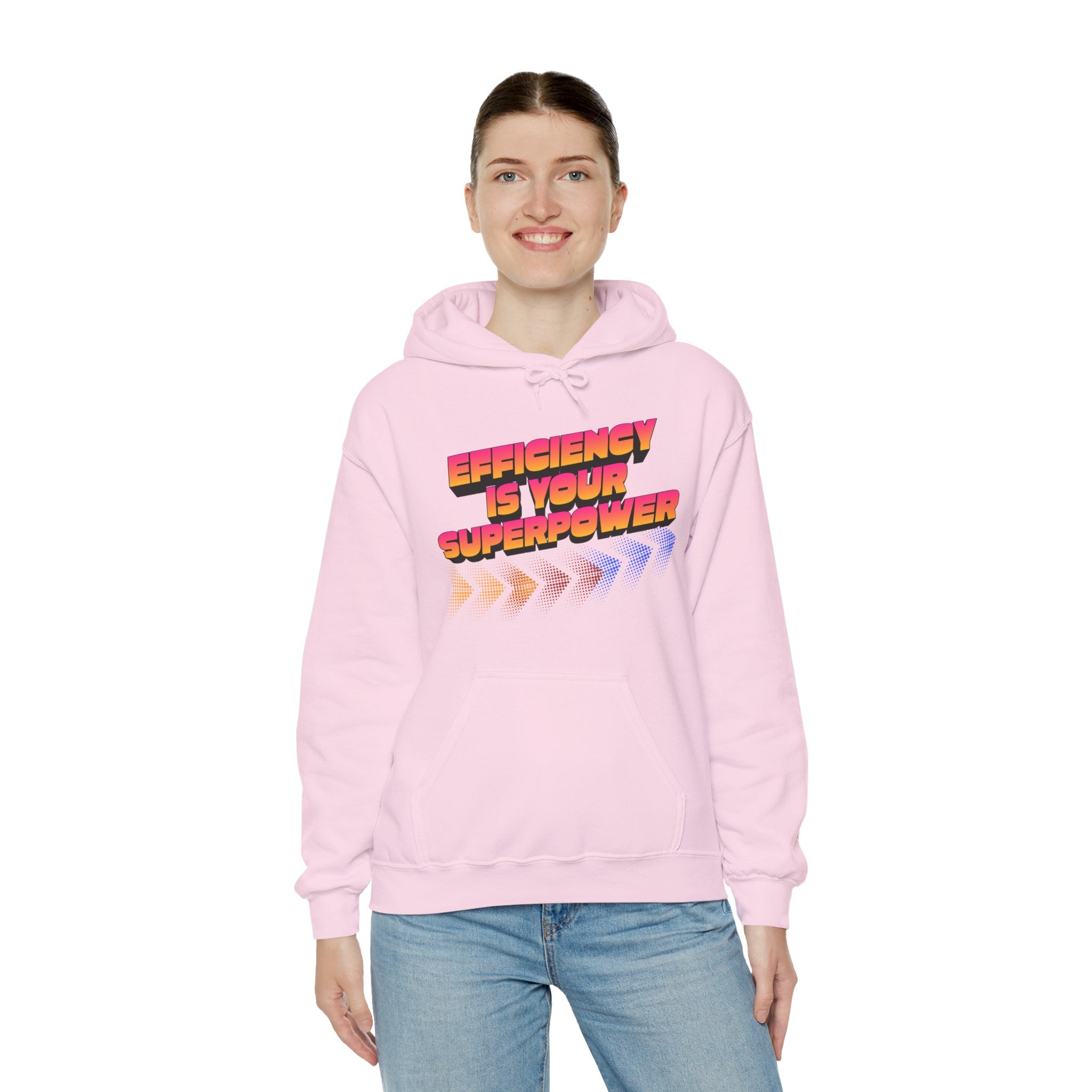 Efficiency Is Your Superpower Hoodie — Retro Motivational Sweatshirt for Busy Mums & Productivity Lovers